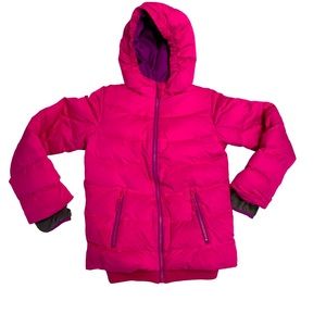 Lands’ End Pink Down Puffer Coat Girls Size 7/8